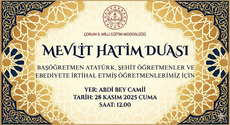 Şehit Öğretmenler İçin Mevlit Okutulacak