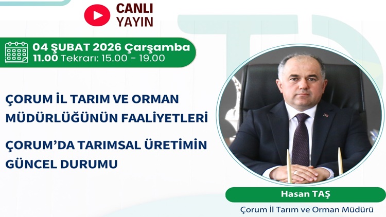 Tarım TV’de Çorum Tarımı Masaya Yatırılıyor