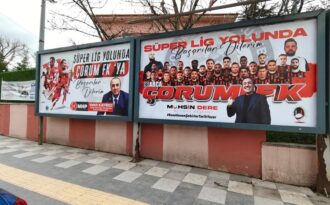 Sungurlu’dan Çorum FK’ye Süper Lig Yolunda Pankartlı Destek