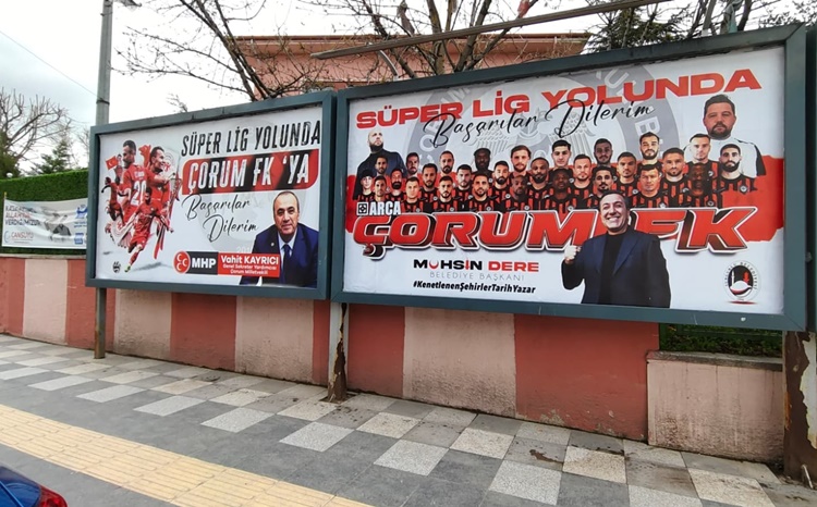 Sungurlu’dan Çorum FK’ye Süper Lig Yolunda Pankartlı Destek