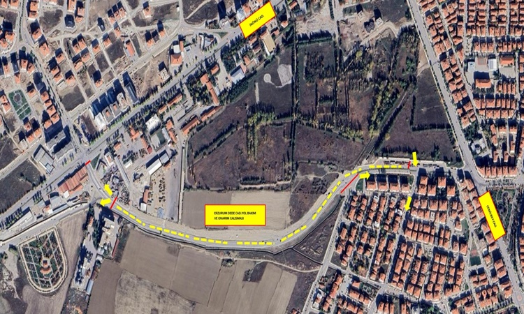 Erzurum Dede Caddesinde Yol Çalışması Yapılacak