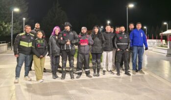 Motosikletlilerden Anlamlı Kortej