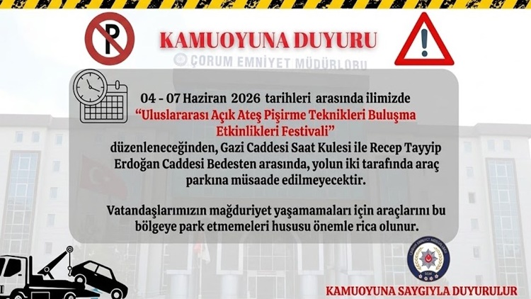 Çorum Emniyeti’nden Sürücülere ‘Festival’ Uyarısı