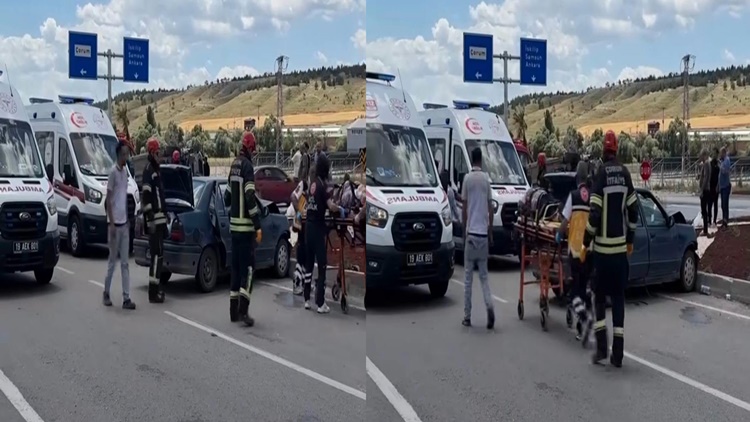 Araç Takla Attı, 2’si Ağır 5 Yaralı