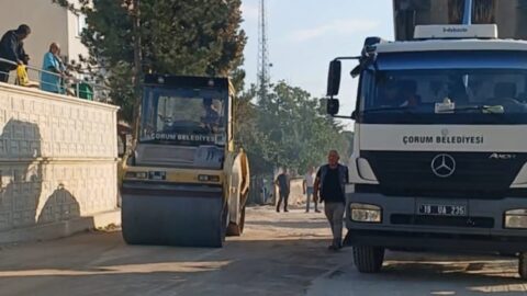 Ortaköy’de Hastane Yolu Asfaltlanıyor