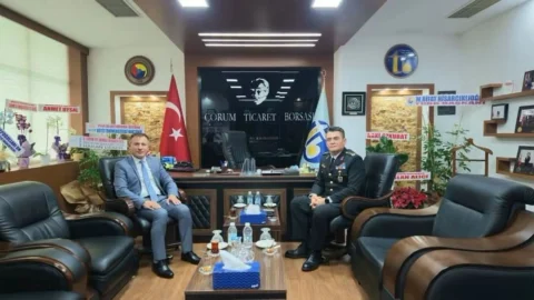 İl Jandarma Komutanı Ayvaz’dan Ticaret Borsasına Tebrik Ziyareti